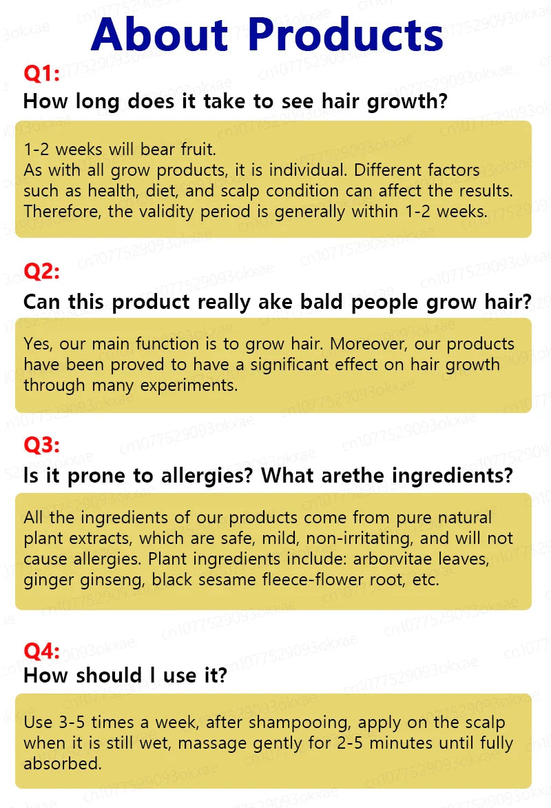 Hair growth essential oil, effectively repair baldness and hair loss, new hair growth